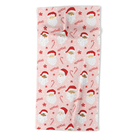 Lathe & Quill Peppermint Santas Beach Towel