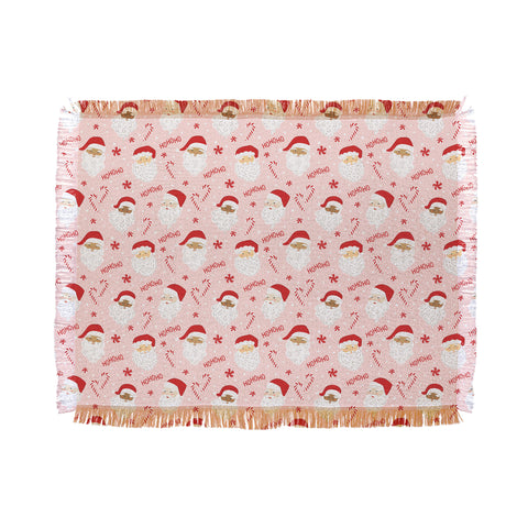 Lathe & Quill Peppermint Santas Throw Blanket
