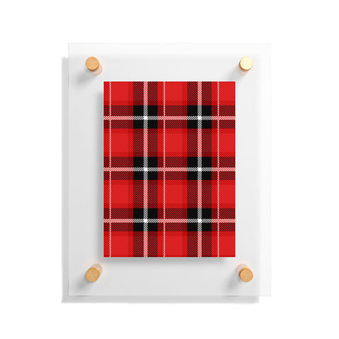 Lathe & Quill Red Black Plaid Floating Acrylic Print