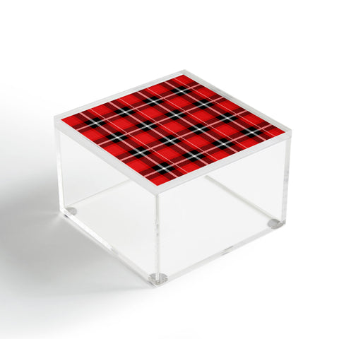 Lathe & Quill Red Black Plaid Acrylic Box