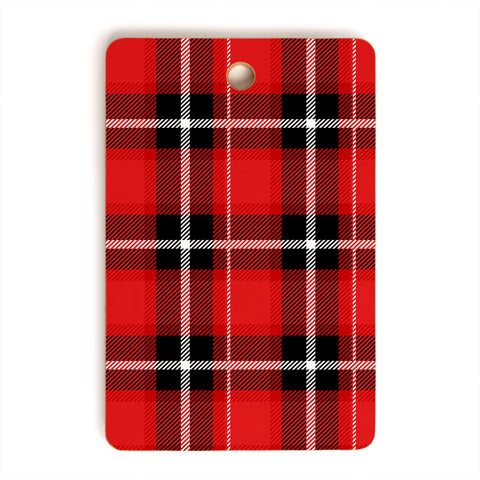 Lathe & Quill Red Black Plaid Cutting Board Rectangle