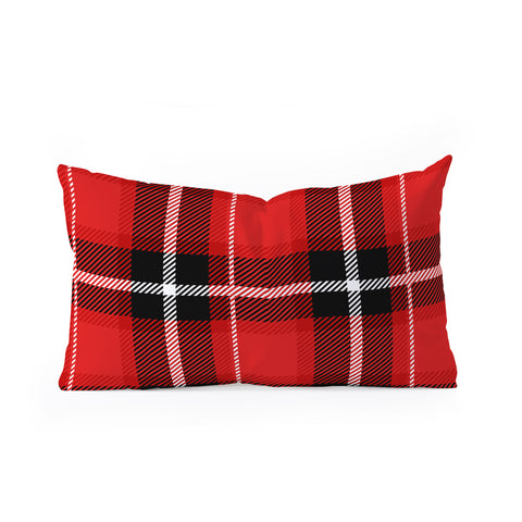Lathe & Quill Red Black Plaid Oblong Throw Pillow