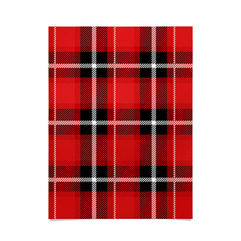 Lathe & Quill Red Black Plaid Poster