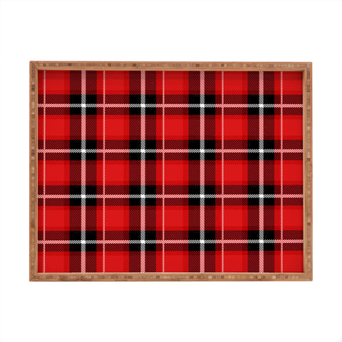 Lathe & Quill Red Black Plaid Rectangular Tray
