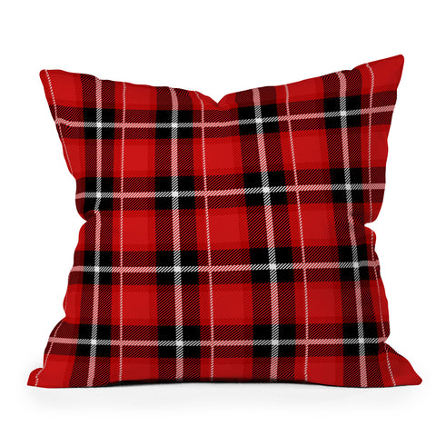 Lathe & Quill Red Black Plaid Throw Pillow