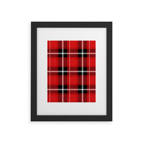 Lathe & Quill Red Black Plaid Framed Art Print