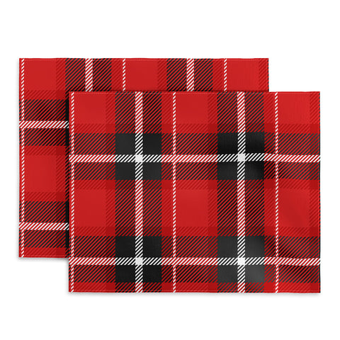 Lathe & Quill Red Black Plaid Placemat