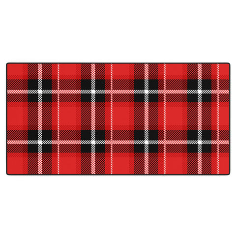 Lathe & Quill Red Black Plaid Desk Mat