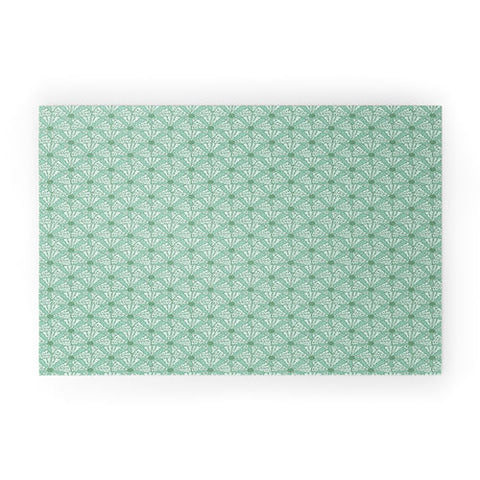 Lathe & Quill Sea Urchins Aqua Blue Welcome Mat