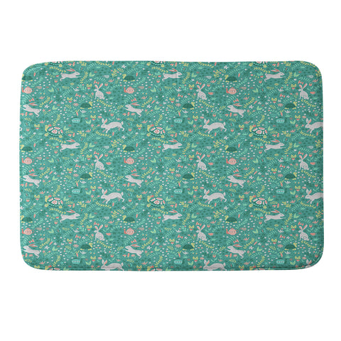 Lathe & Quill Spring Pattern of Bunnies Memory Foam Bath Mat