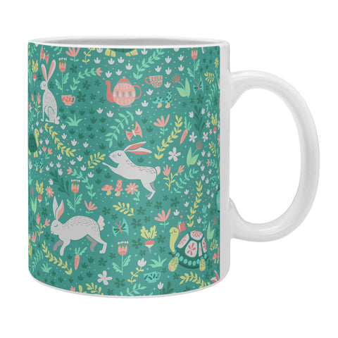 Lathe & Quill Spring Pattern of Bunnies Coffee Mug