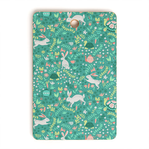 Lathe & Quill Spring Pattern of Bunnies Cutting Board Rectangle