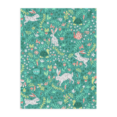 Lathe & Quill Spring Pattern of Bunnies Puzzle