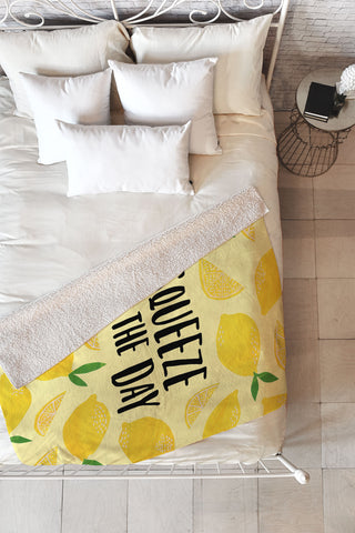 Lathe & Quill Squeeze the Day Fleece Throw Blanket