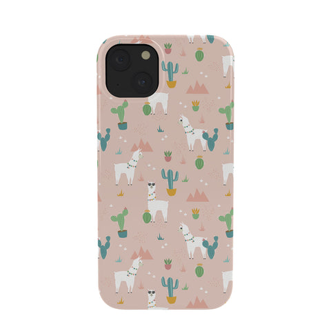 Lathe & Quill Summer Llamas on Pink Phone Case