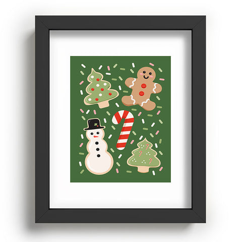 Lathe & Quill Sweet Christmas Cookies on Green Recessed Framing Rectangle