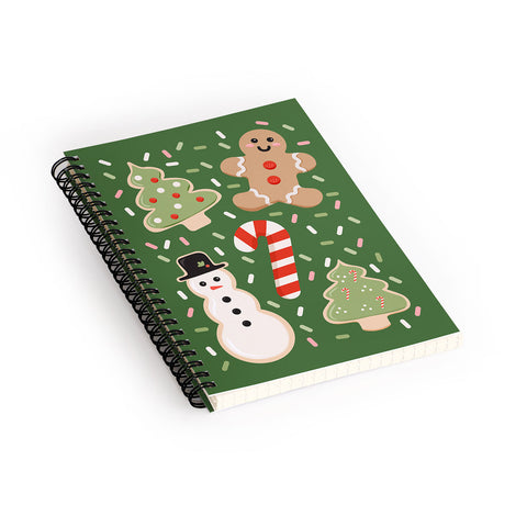 Lathe & Quill Sweet Christmas Cookies on Green Spiral Notebook