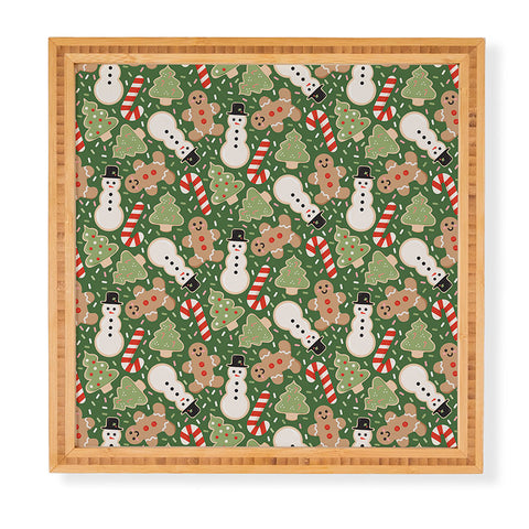Lathe & Quill Sweet Christmas Cookies on Green Framed Wall Art