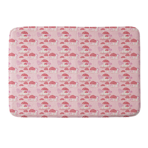 Lathe & Quill Valentine Mushrooms Memory Foam Bath Mat