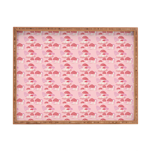 Lathe & Quill Valentine Mushrooms Rectangular Tray
