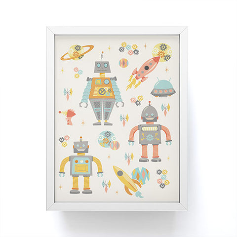 Lathe & Quill Vintage Inspired Robots Framed Mini Art Print