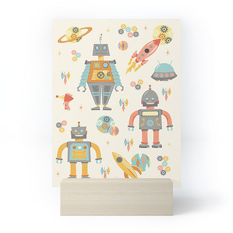 Lathe & Quill Vintage Inspired Robots Mini Art Print