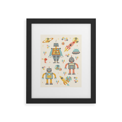 Lathe & Quill Vintage Inspired Robots Framed Art Print