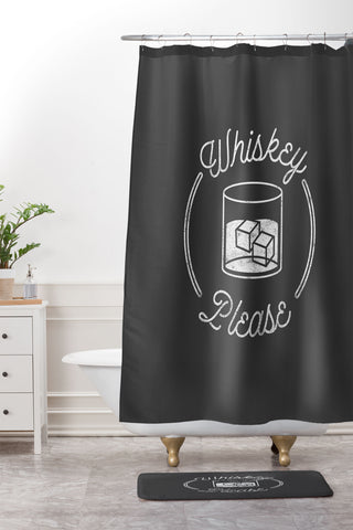 Lathe & Quill Whiskey Please 2 Shower Curtain And Mat