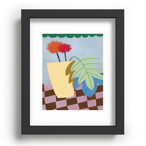 Laura Fedorowicz Bam Bouquet Green Recessed Framing Rectangle