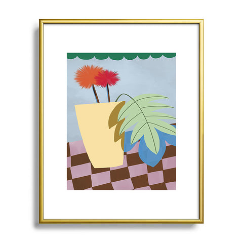 Laura Fedorowicz Bam Bouquet Green Metal Framed Art Print