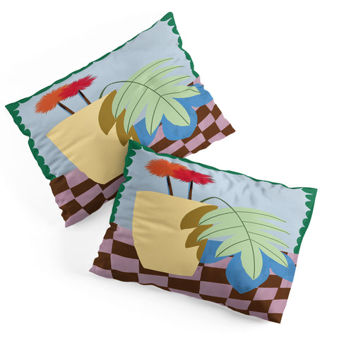 Laura Fedorowicz Bam Bouquet Green Pillow Shams