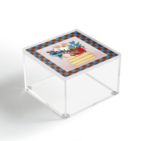 Laura Fedorowicz Bees Knees Blue and Rust Acrylic Box