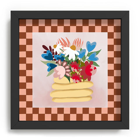 Laura Fedorowicz Bees Knees Peach and Rust Recessed Framing Square