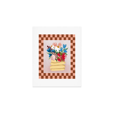 Laura Fedorowicz Bees Knees Peach and Rust Art Print