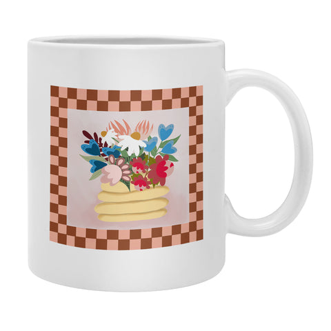 Laura Fedorowicz Bees Knees Peach and Rust Coffee Mug