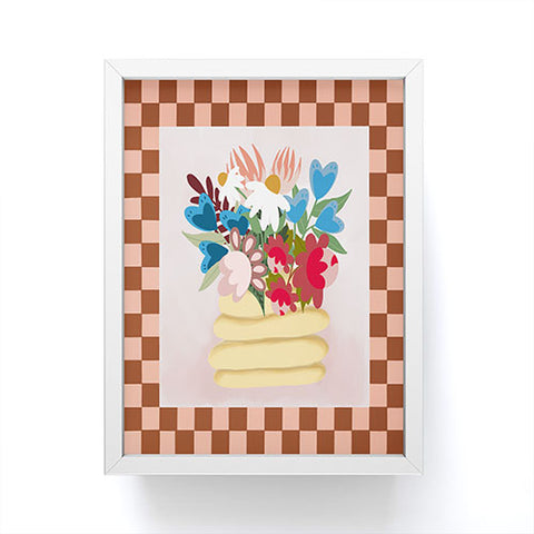 Laura Fedorowicz Bees Knees Peach and Rust Framed Mini Art Print