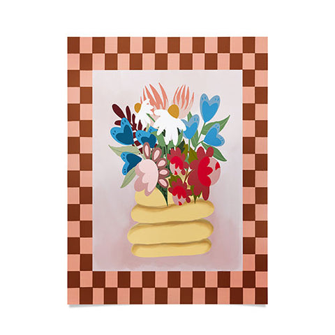 Laura Fedorowicz Bees Knees Peach and Rust Poster