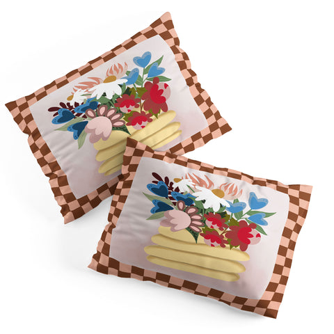 Laura Fedorowicz Bees Knees Peach and Rust Pillow Shams