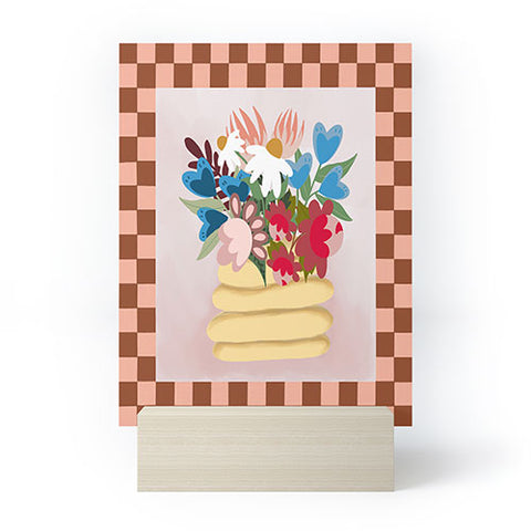 Laura Fedorowicz Bees Knees Peach and Rust Mini Art Print