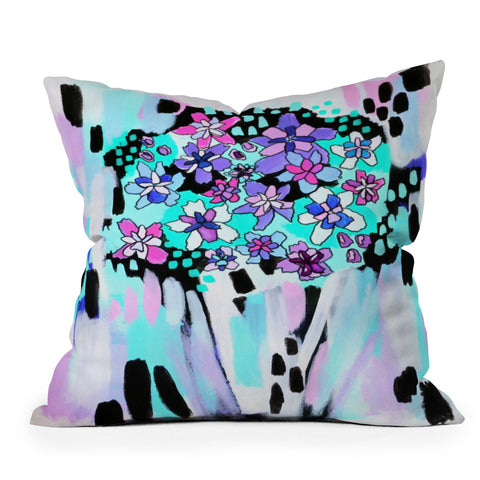 Laura Fedorowicz Bloom Even in the Dark Outdoor Throw Pillow