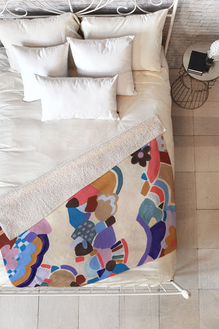 Laura Fedorowicz Blossoms Fleece Throw Blanket