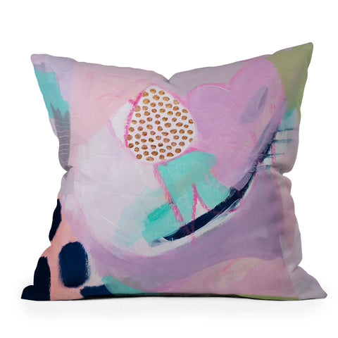 Laura Fedorowicz Blush Leopard Outdoor Throw Pillow