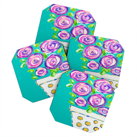 Laura Fedorowicz Bouquet for One Coaster Set