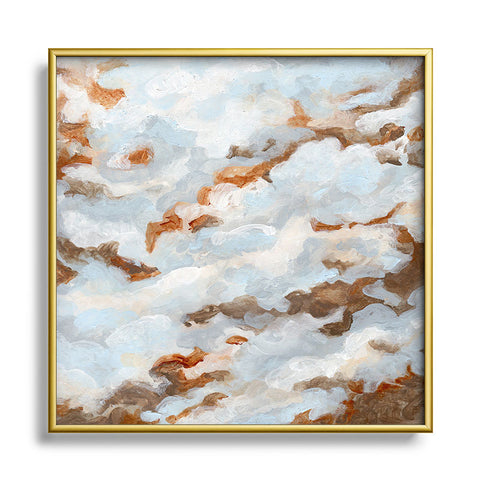 Laura Fedorowicz Clouds Dance Square Metal Framed Art Print