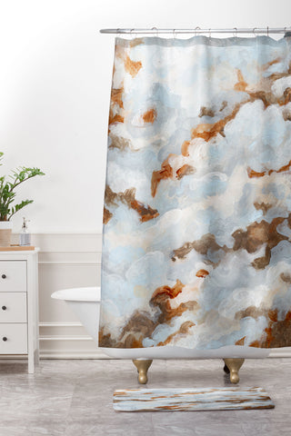 Laura Fedorowicz Clouds Dance Shower Curtain And Mat