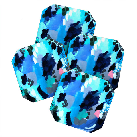 Laura Fedorowicz Cloudy with a Chance of Pink Coaster Set