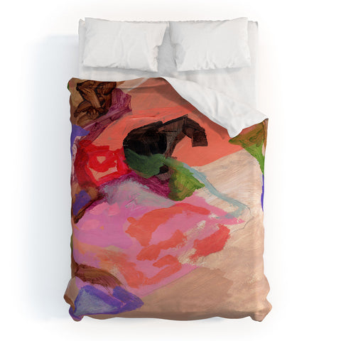Laura Fedorowicz Contented Duvet Cover