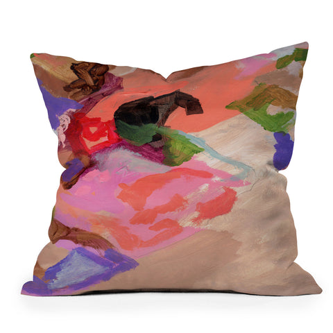 Laura Fedorowicz Contented Outdoor Throw Pillow