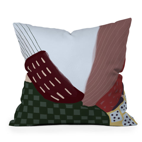 Laura Fedorowicz Expectations Girl Outdoor Throw Pillow