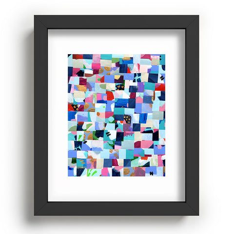 Laura Fedorowicz Fabulous Collage Blue Recessed Framing Rectangle